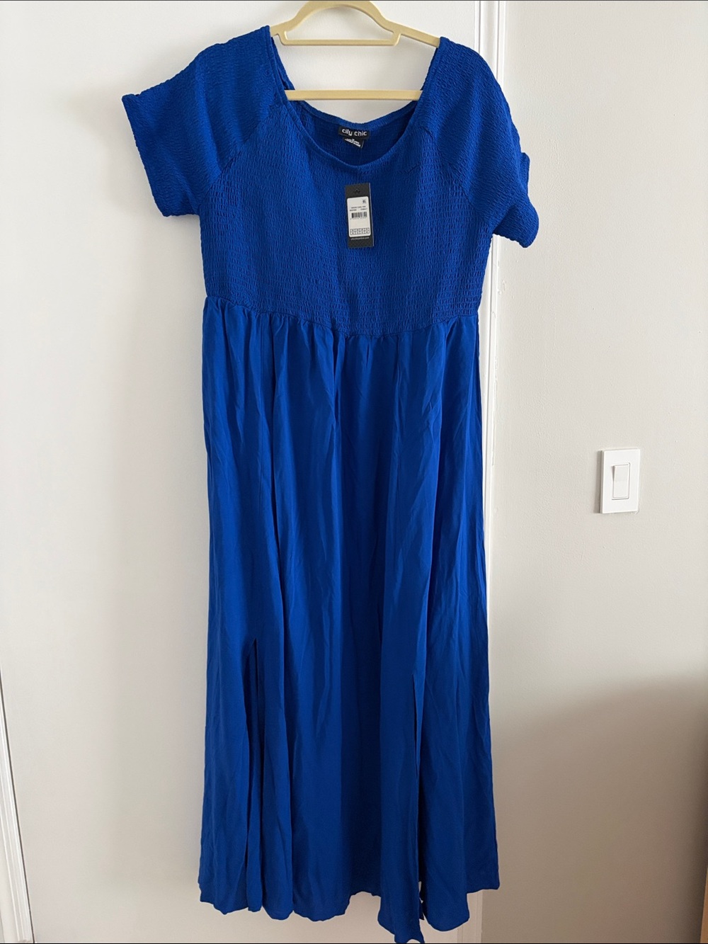 City Chic Royal Blue Short Sleeve Maxi Dress